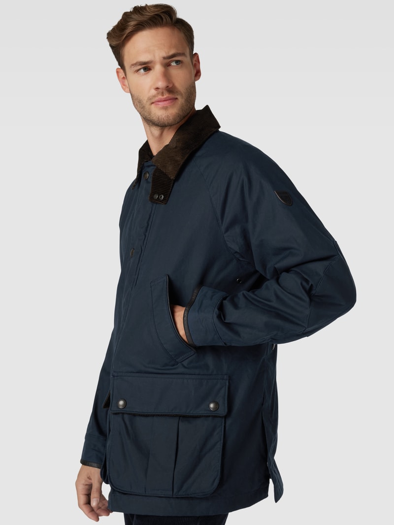 Jacke aus reiner Baumwolle in marineblau