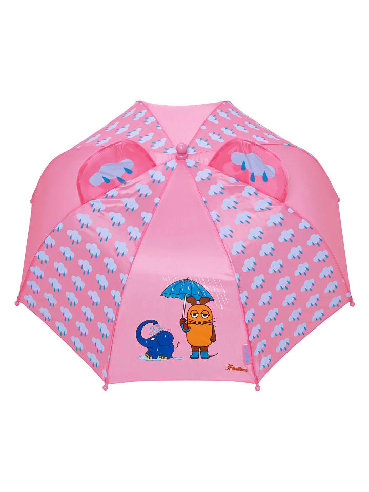 Playshoes 3D Regenschirm die Maus & Elefant in Rosa günstig kaufen onesize