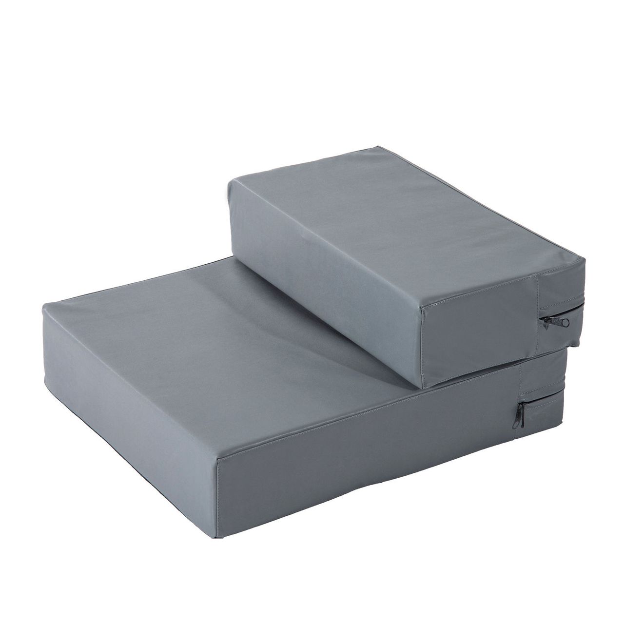 PawHut Tiertreppe Tierunterlage Klappbar Hundetreppe Treppe Unterlage für Katzen und Hunde Grau L45 x B39 x H20 cm
