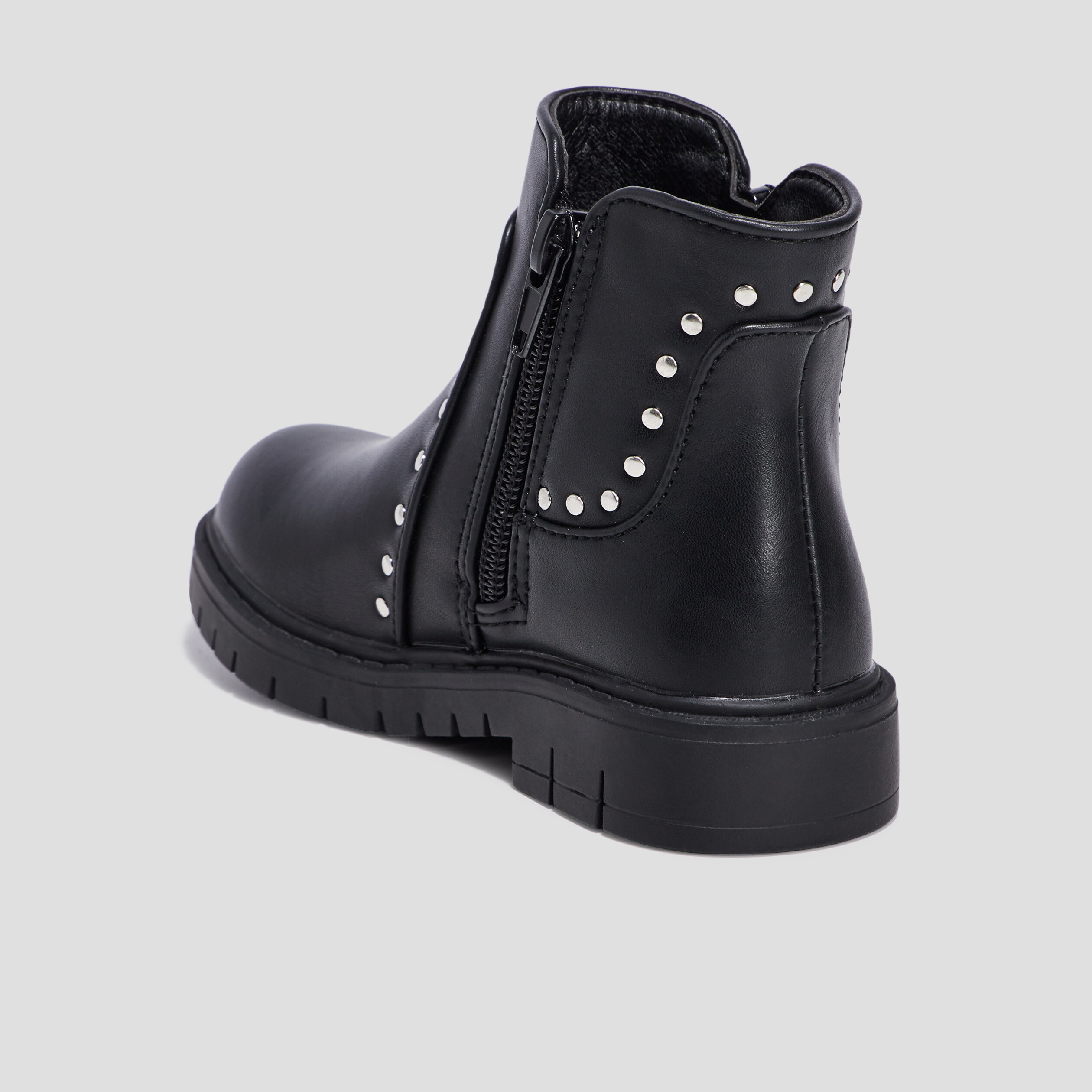 Bottines avec clous noir fille | La Halle