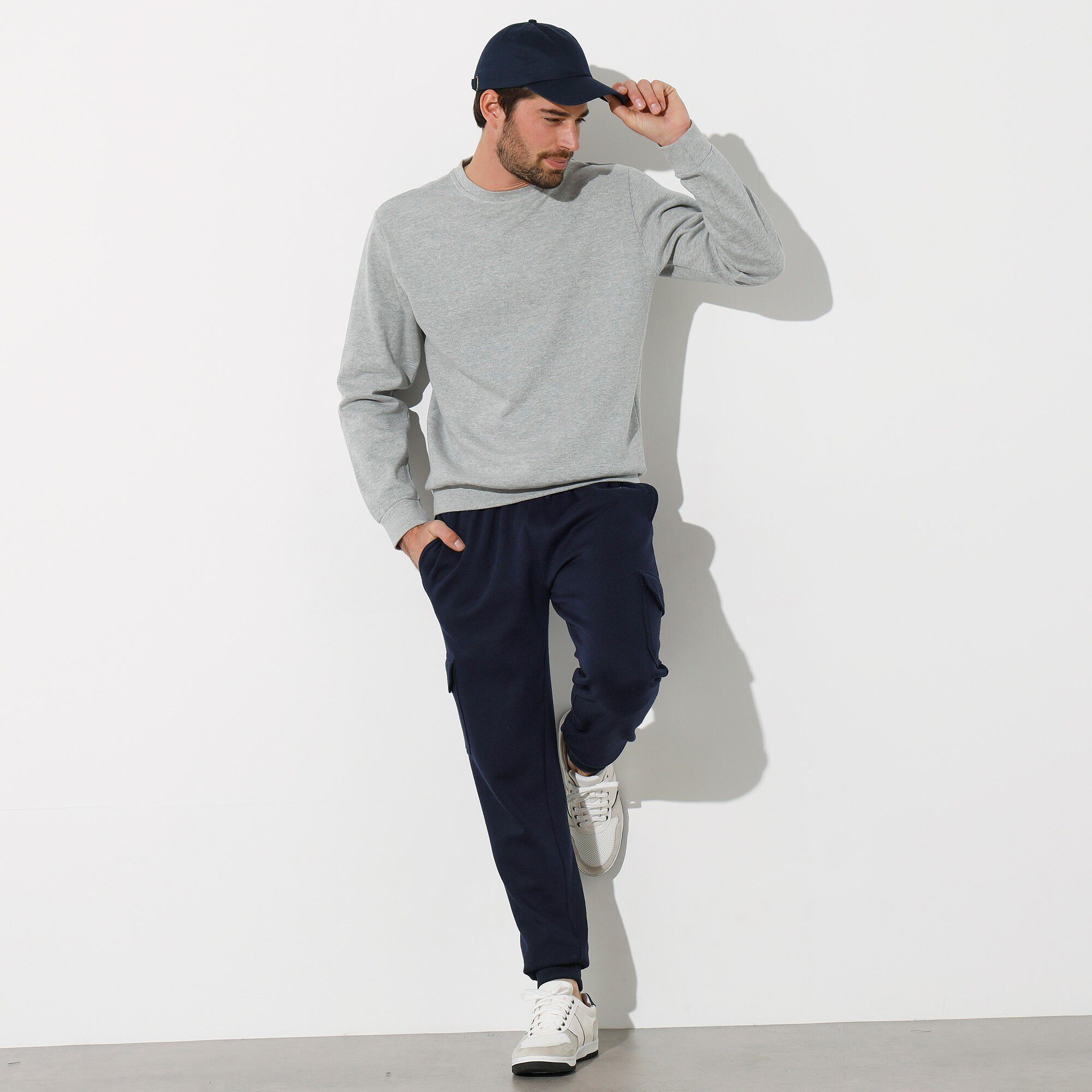 Pantalon molleton cargo bas resserrés
