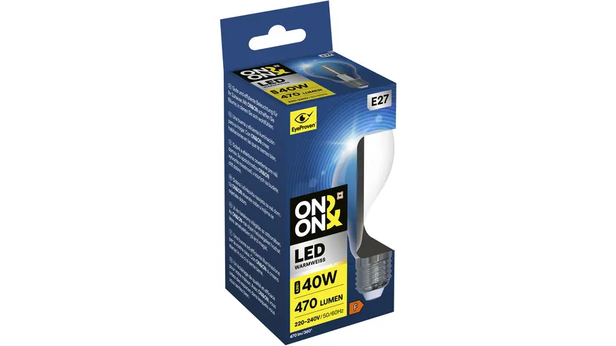 ON&ON LED-Lampe Retro Birne E27 40 Watt