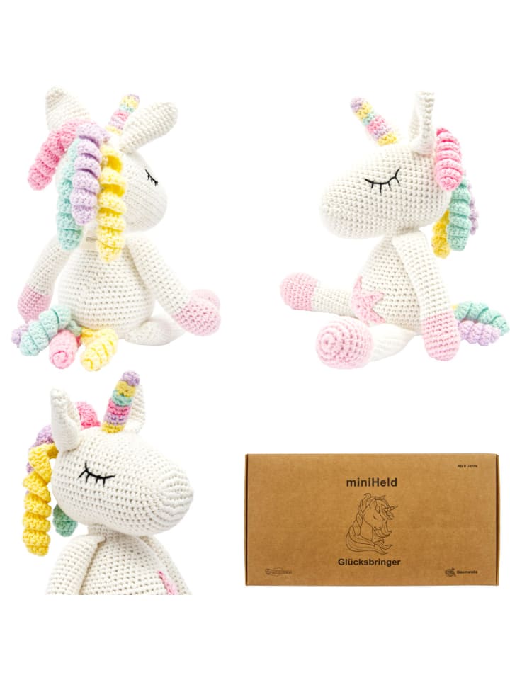 miniHeld Handgestrickter Einhorn 