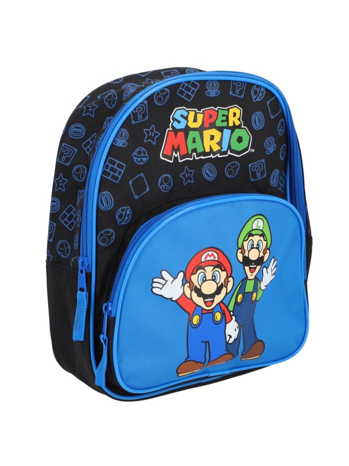 Super Mario Super Mario Rucksack Kinder Schultasche mit Gaming-Design für in Blau günstig kaufen 31 x 24 cm
