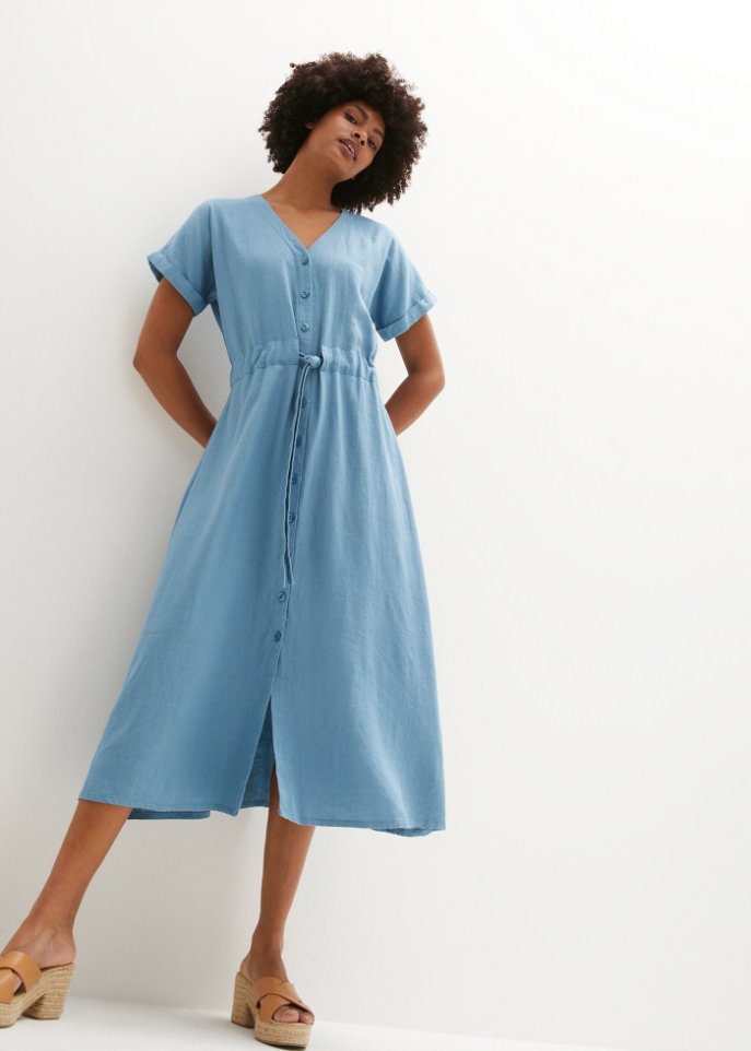 Kleid aus Leinenmischung