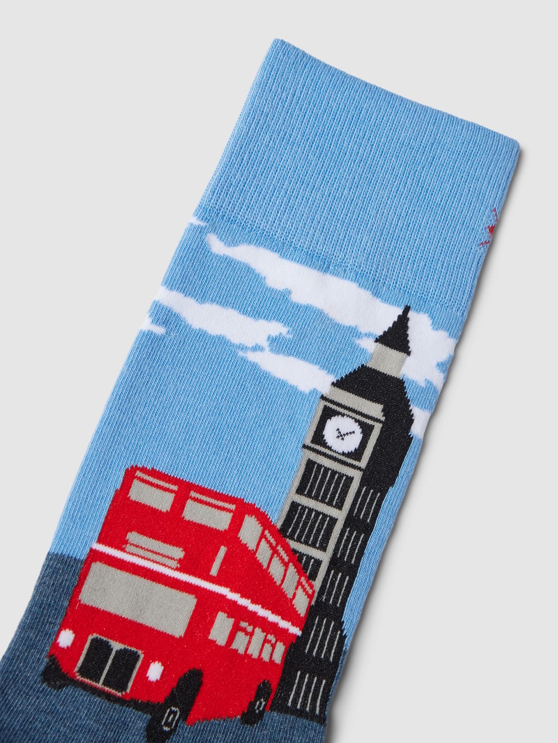 Socken mit Label-Stitching in blau