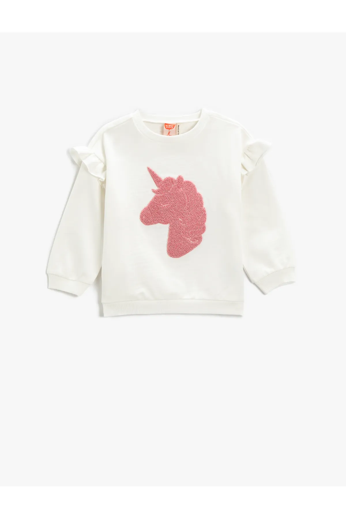 Koton  Sweatshirt mit Applikation und detailliertem Rundhalsausschnitt aus Baumwolle