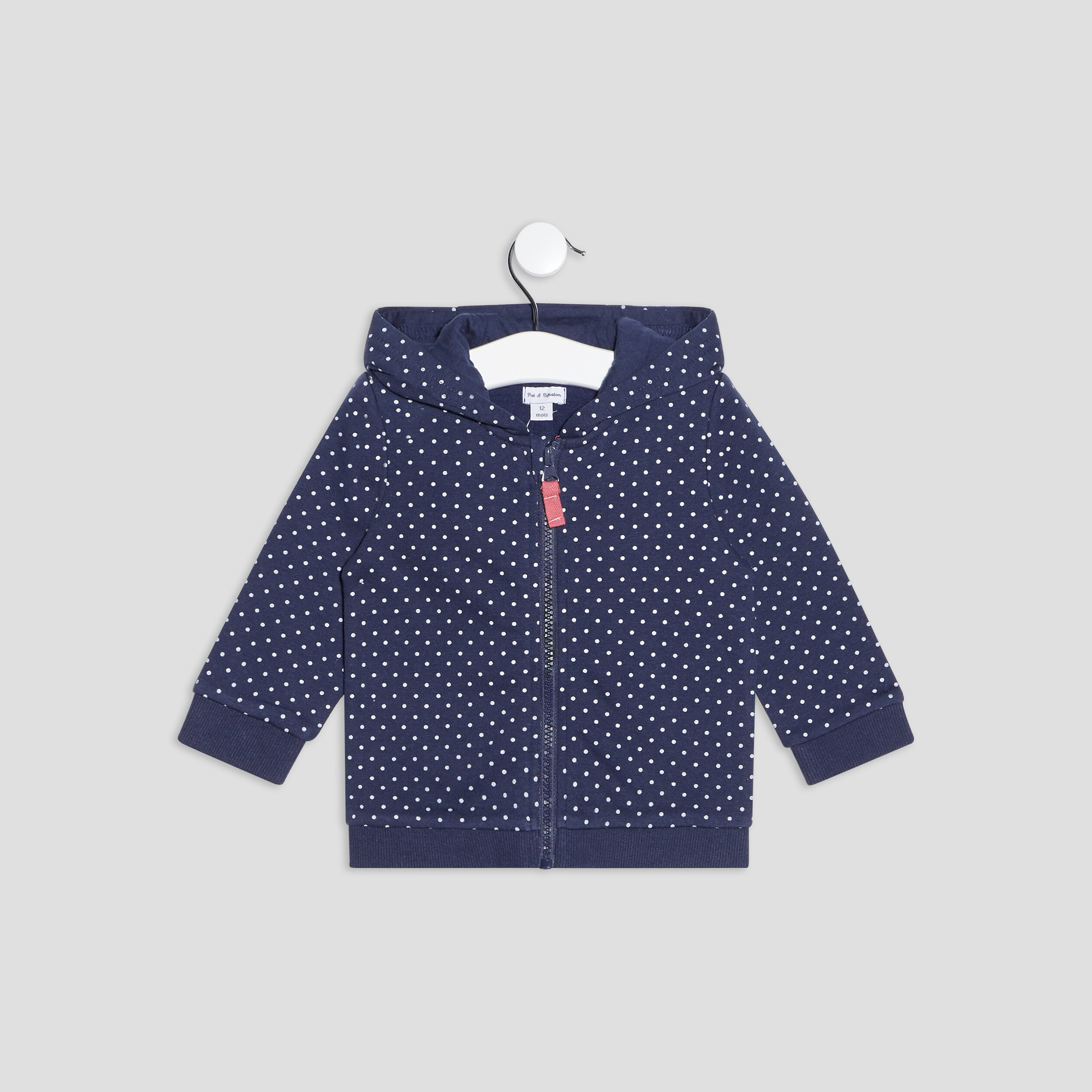 Sweat zippé à capuche bleu marine bébé garçon | La Halle