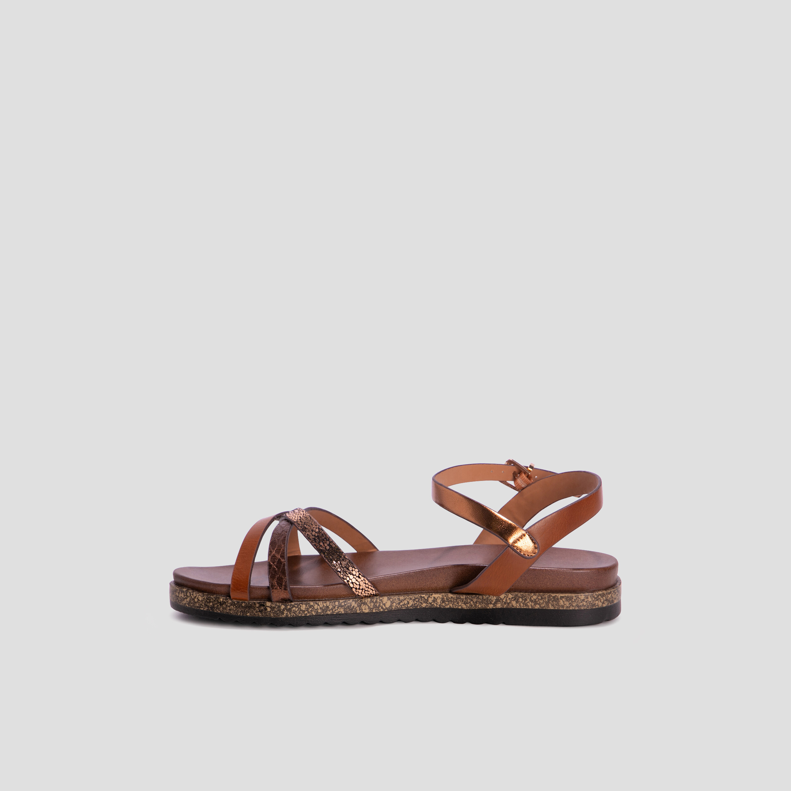 Sandales plates LH marron femme | La Halle