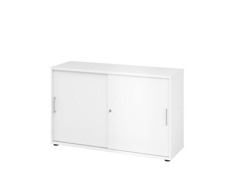 Hammerbacher V1752S/W/W/BSDEAUFB Schrank Spanplatte 2 Fachböden Weiß Mit Aufbau