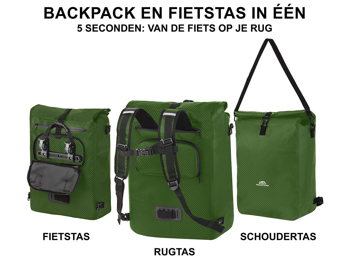 Dutch Mountains 28 Liter 3 in 1 einzelne Fahrradtasche
