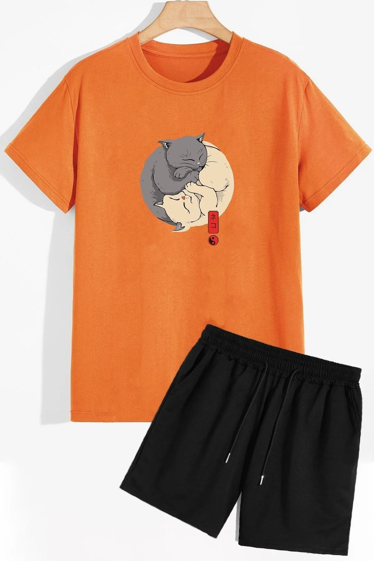 trendypassion  Design-Shorts-T-Shirt-Trainingsanzug-Set