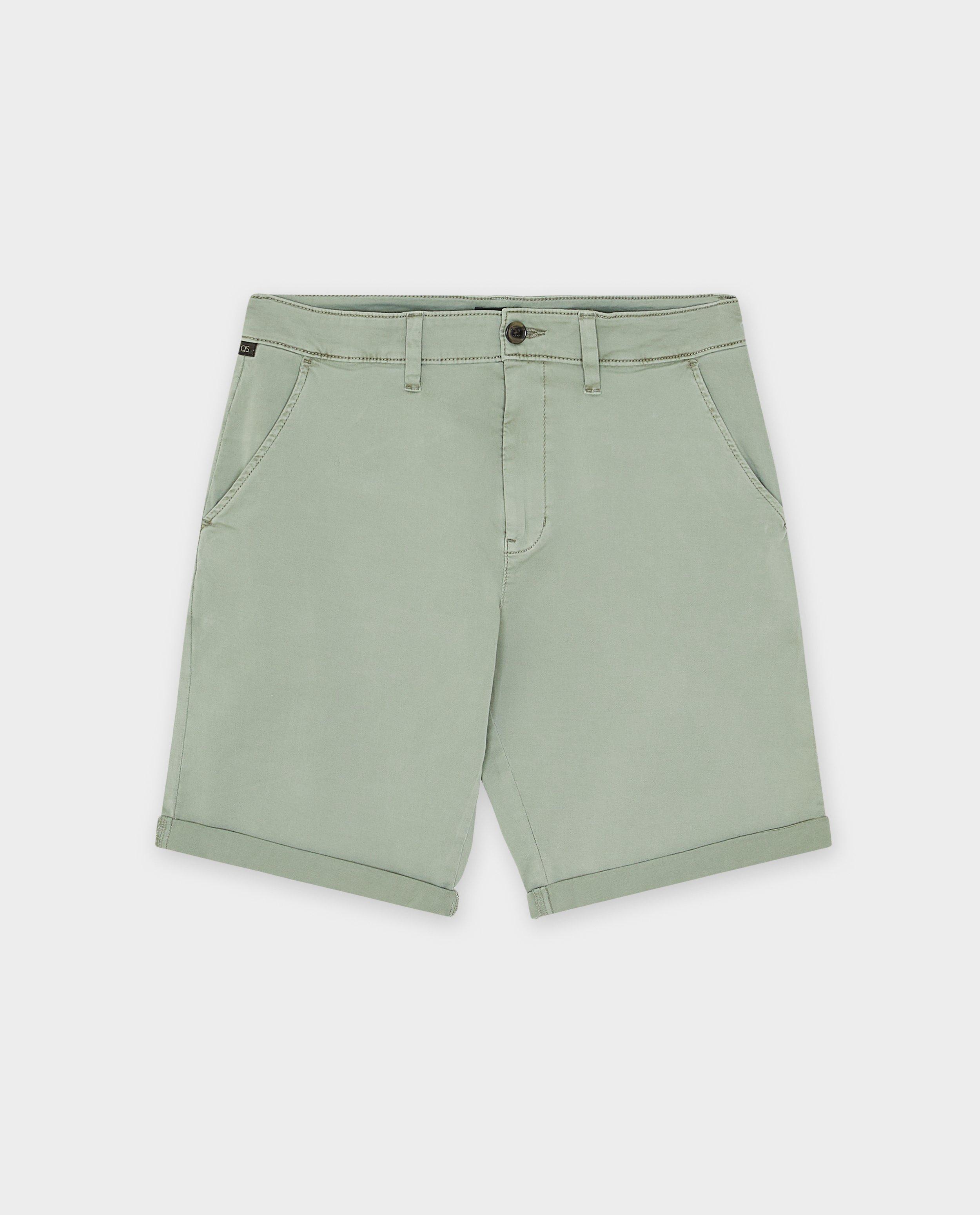 S. Oliver zöld rövidnadrág, normál szabású khaki