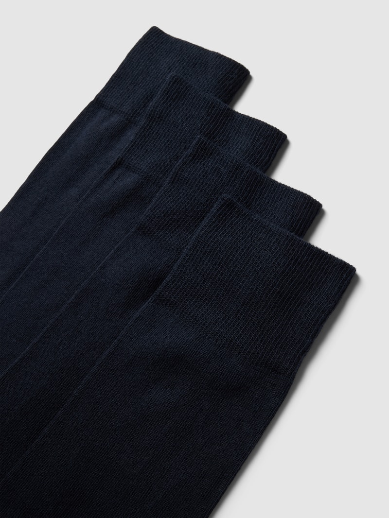 Socken mit gerippten Abschlüssen im 4er-Pack in dunkelblau