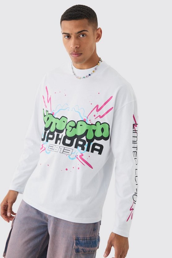 Langärmliges T-Shirt mit Euphoria-Print
