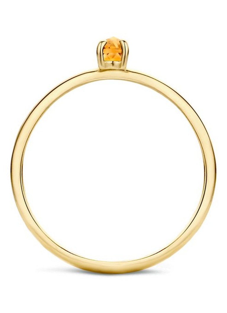 Anel Blush em ouro amarelo 14 quilates com citrino 1204YCI