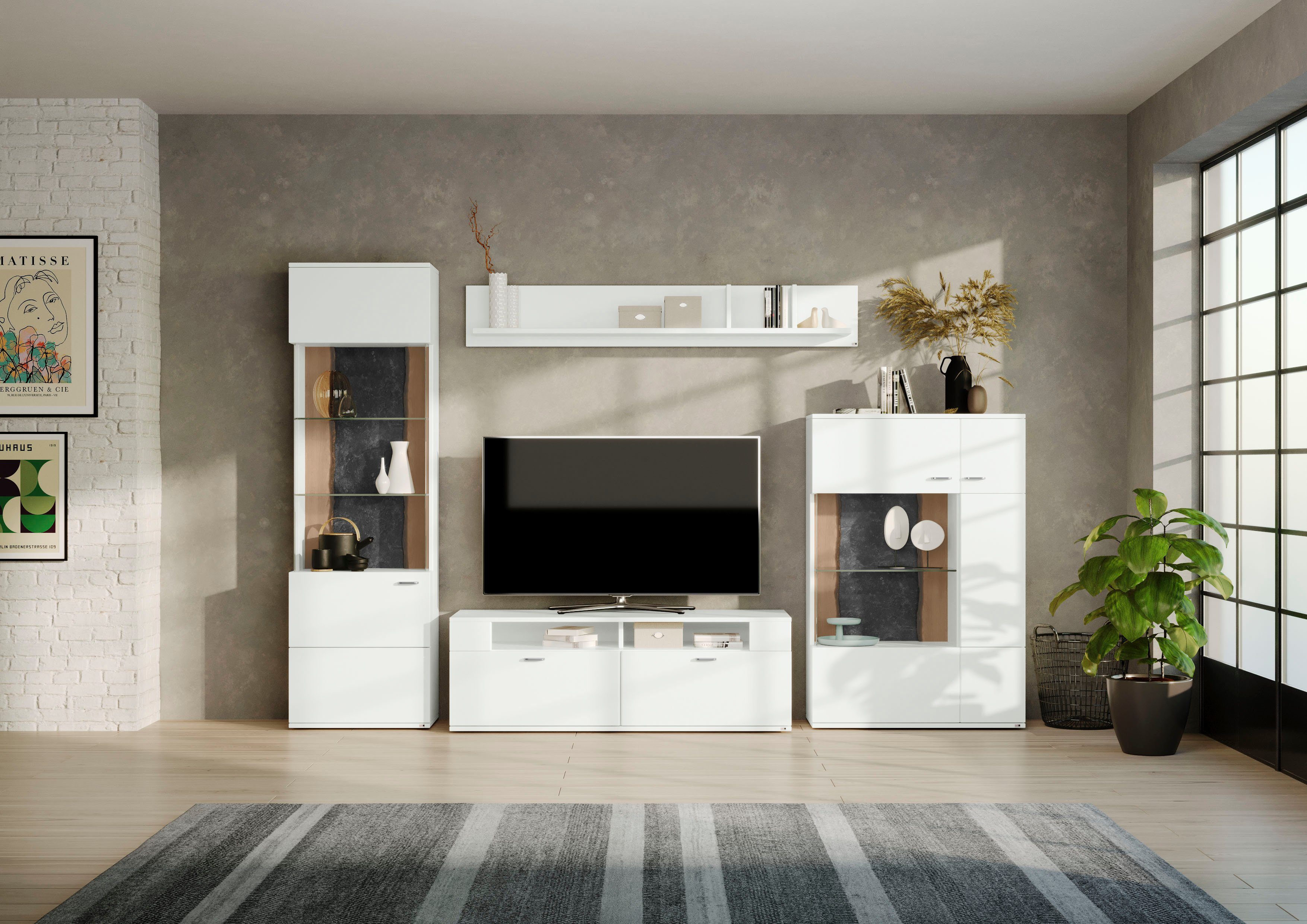 set one by Musterring Wohnwand TACOMA, (Set, 4-St), Typ 02, mit Wandboard