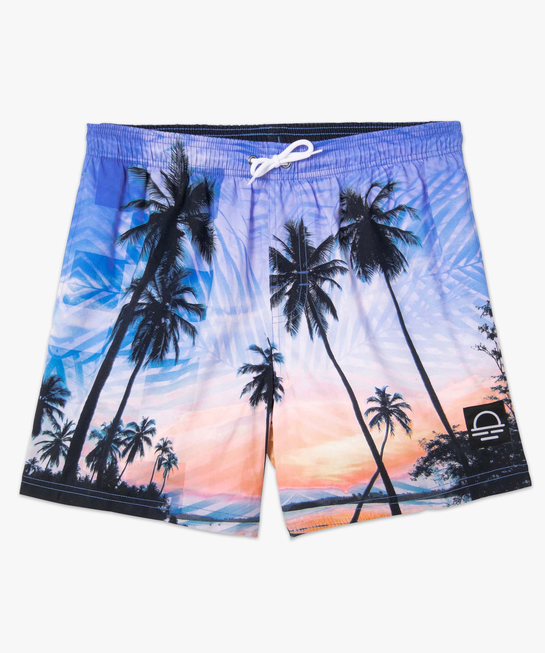 Short de bain homme à motifs palmiers imprime | GEMO