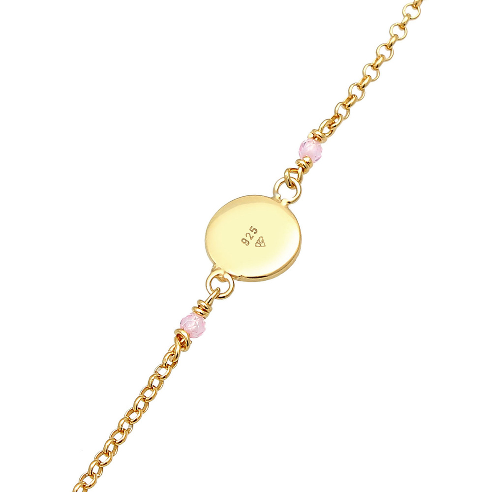 Elli Elli Bracelet Dames Pièce de Monnaie Sun Vintage Trend Réglable avec Quartz Rose  Bracelet