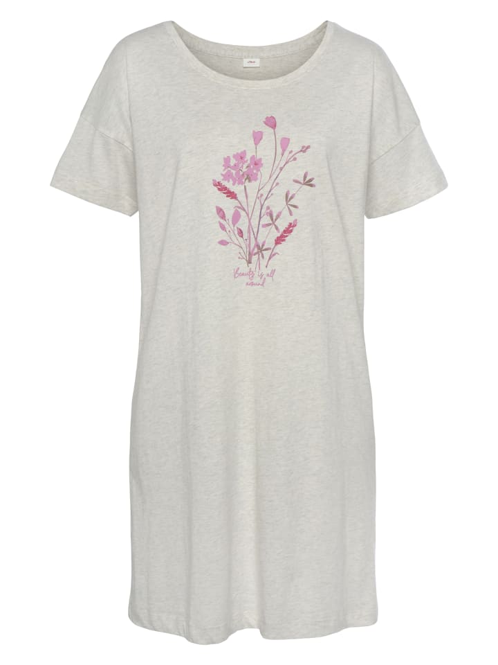 s.Oliver Sleepshirt in grau-meliert günstig kaufen 36-38