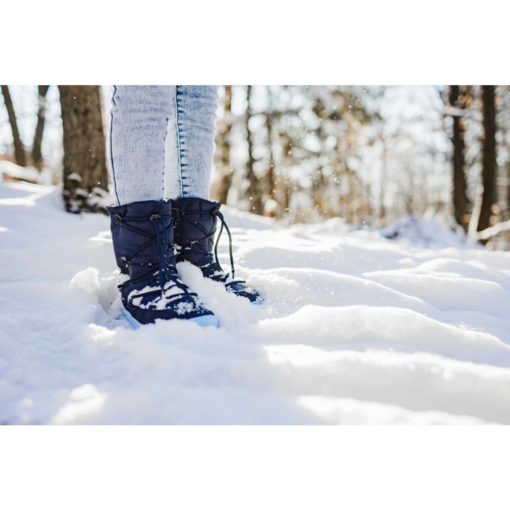 Be Lenka Snowfox Kids 2.0 Dunkelblau und Hellblau Winterbarfußschuhe