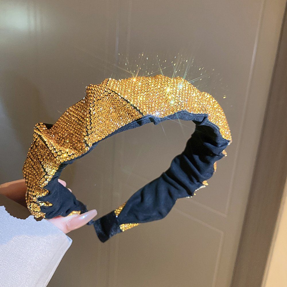 ZanMax Haarband 2 Stück Diamant-Falten-Stirnband-Haarschmuck, 2-tlg.