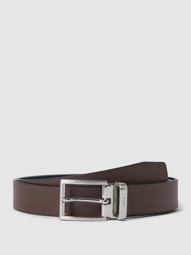 Gürtel mit Allover-Muster Modell 'ADJUSTABLE BELT' in dunkelbraun