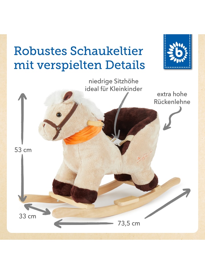 Bieco Spielwaren Plüsch Schaukeltier Pferd in Creme günstig kaufen onesize