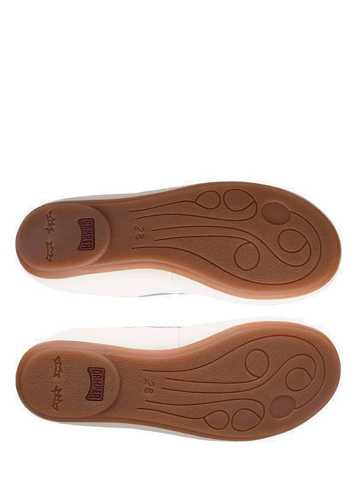 Camper Leder-Ballerinas in Creme günstig kaufen 30