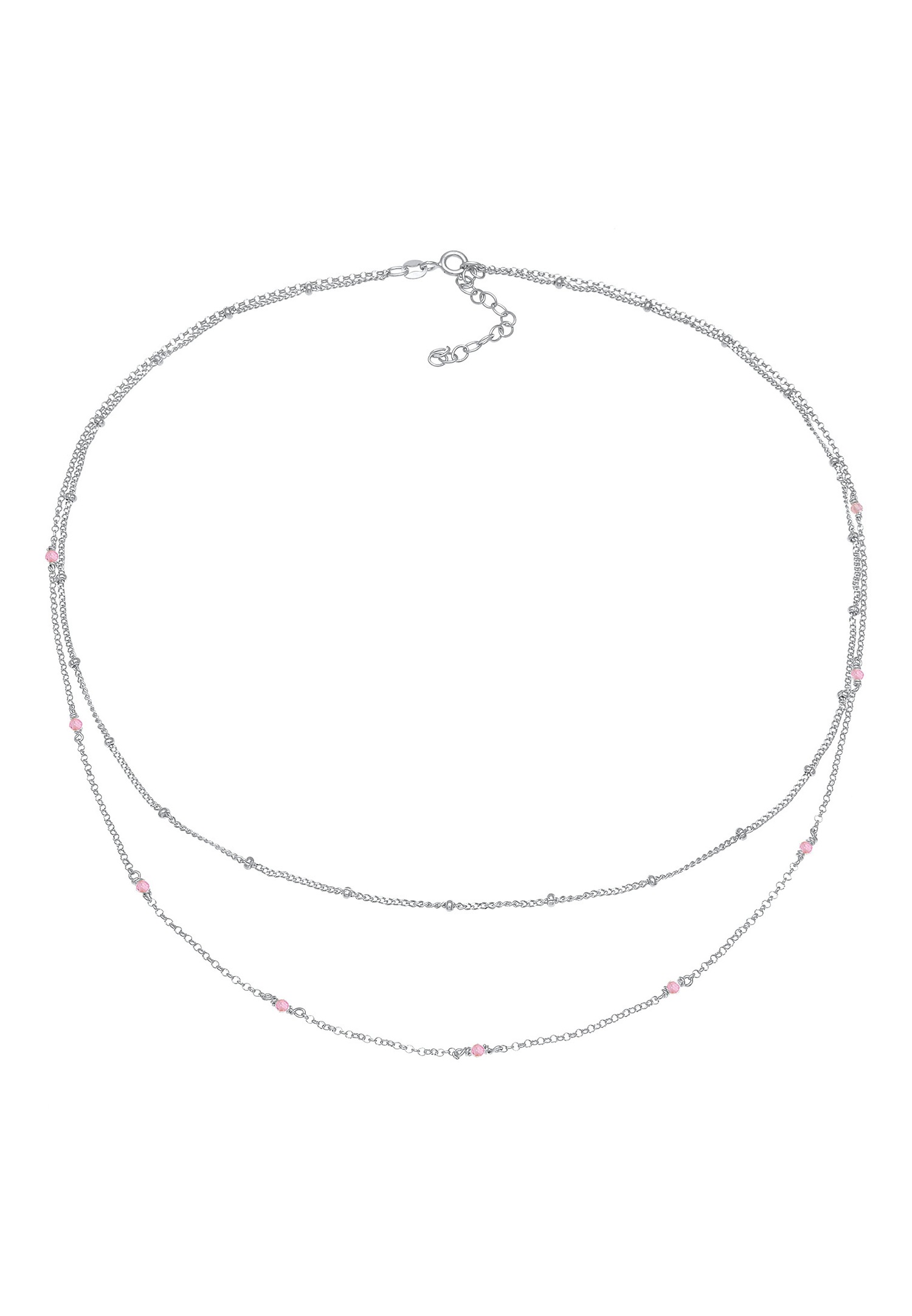 Elli Filigree Trend pentru doamne cu mărgele de cuarț roz din argint 925