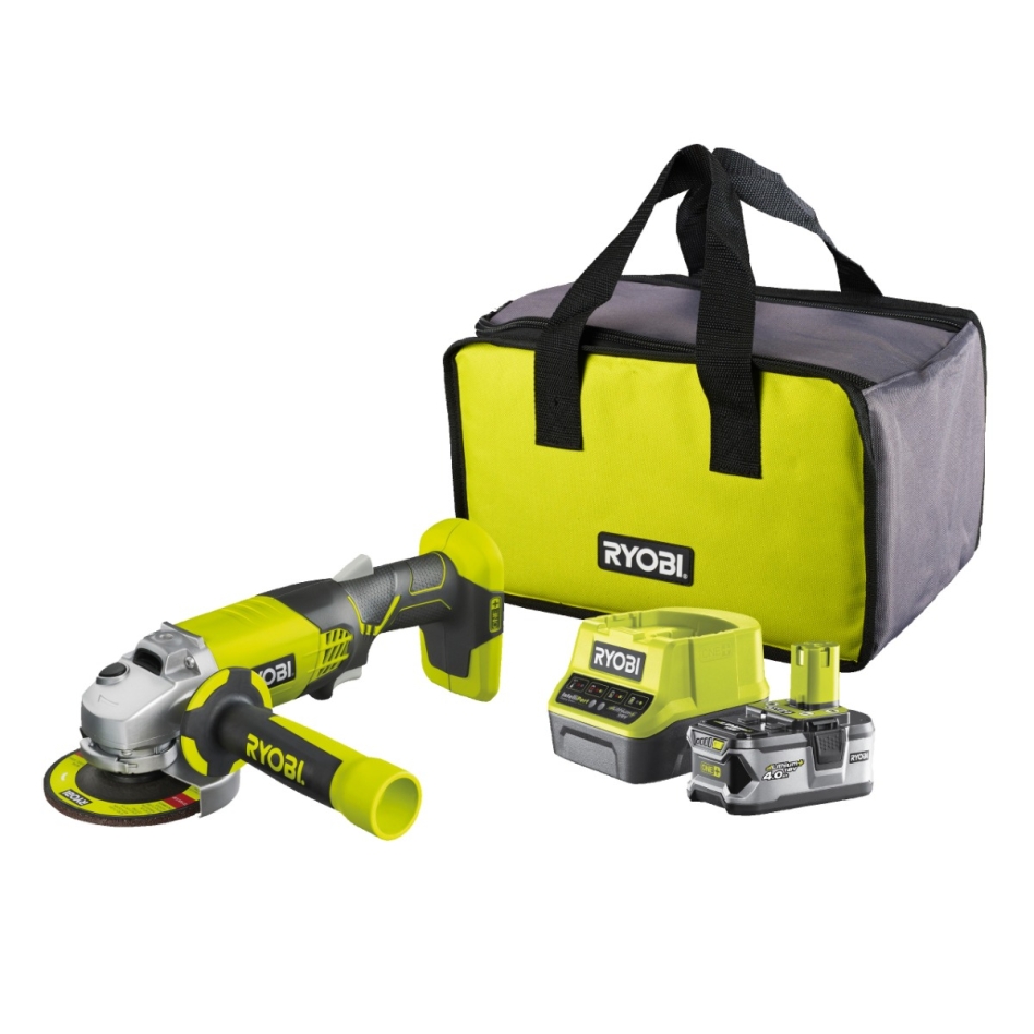 Ryobi 5133004301 R18AG-140S 18V Akumulatorska kutna brusilica 115 mm 1x 4,0 Ah