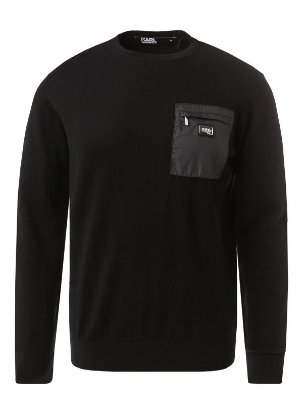 KARL LAGERFELD, Pullover, Wolle, schwarz