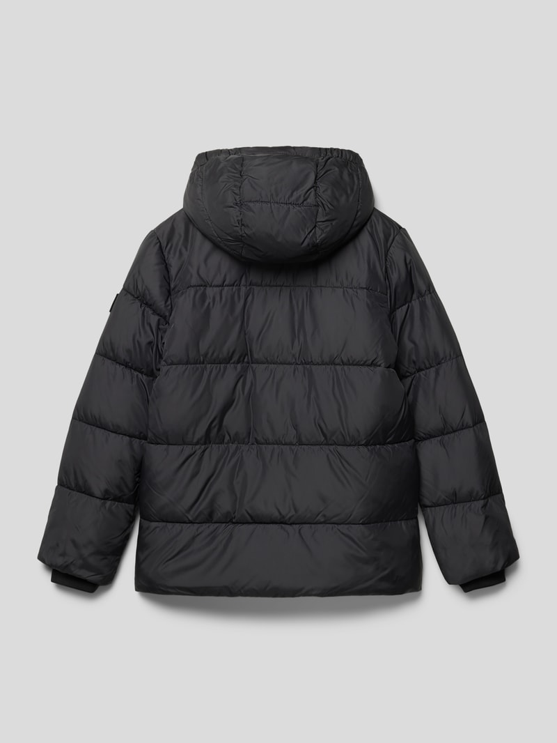 Steppjacke mit Label-Print Modell 'ESSENTIAL' in black