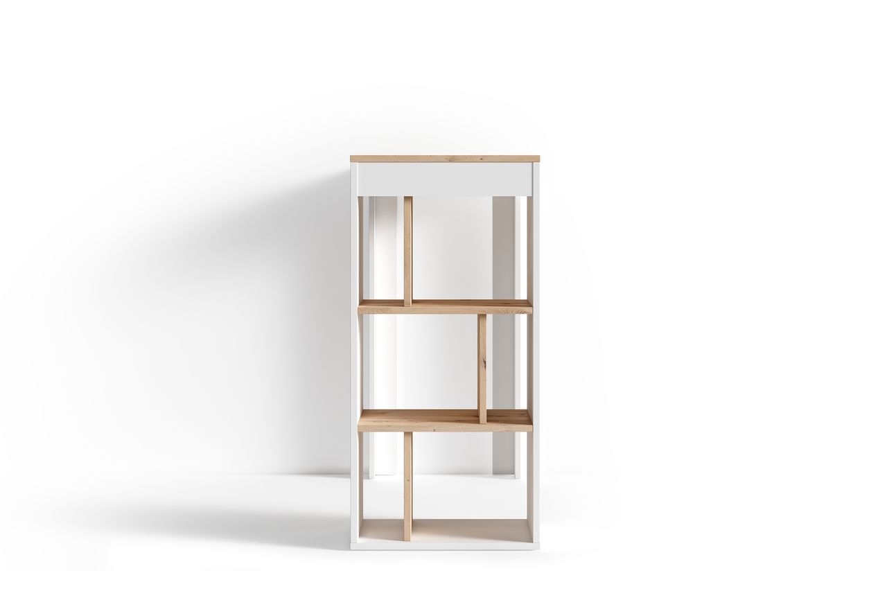 byLiving MOBY Bartisch, Breite 110 cm, weiß, Eiche-Optik