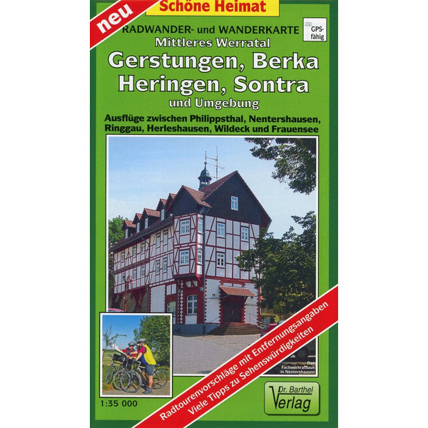 Mittleres Werratal, Gerstungen, Berka, Heringen, Sontra und Umgebung Radwander- und Wanderkarte  1 : 35 000 - Wanderkarte