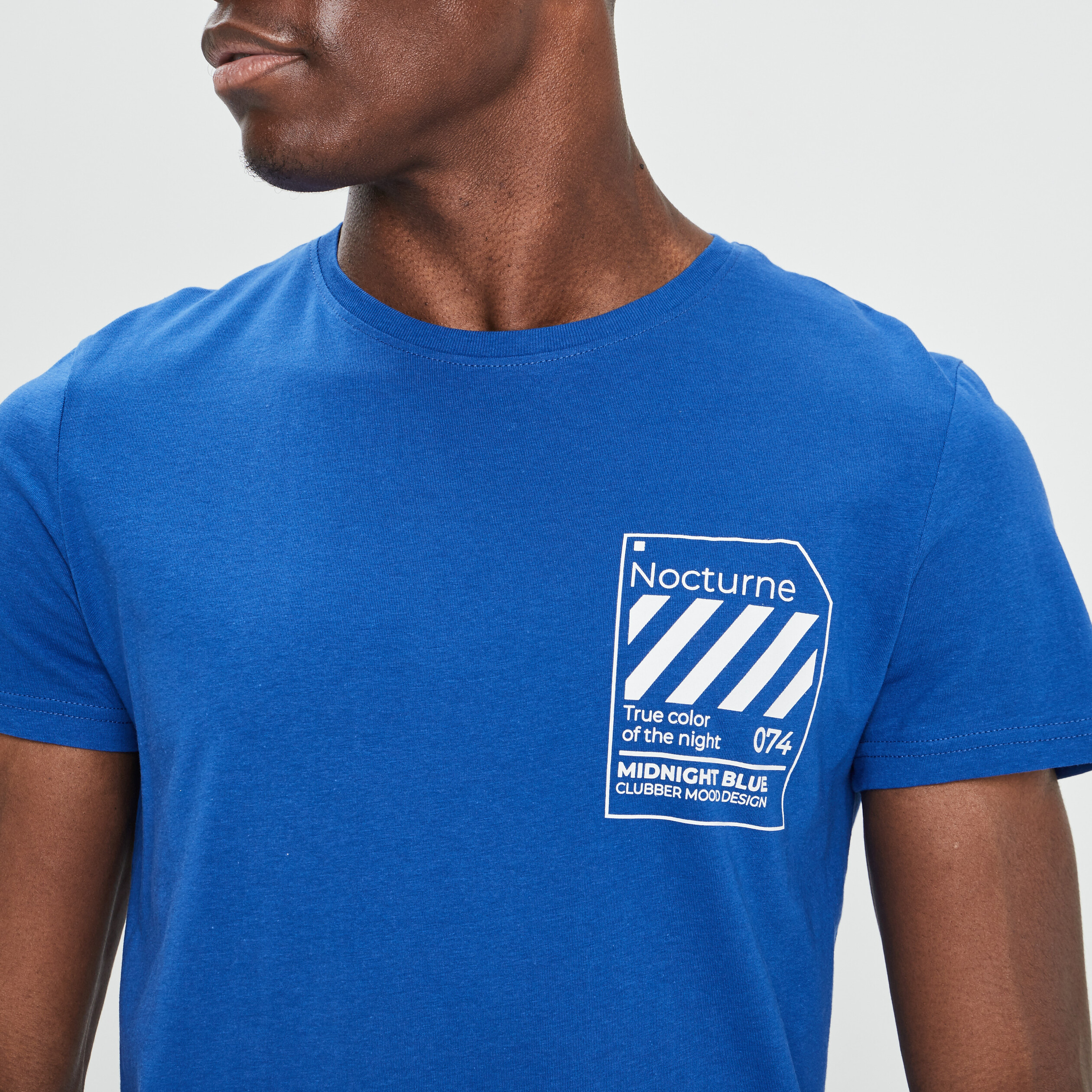 T-shirt manches courtes bleu roi homme | La Halle