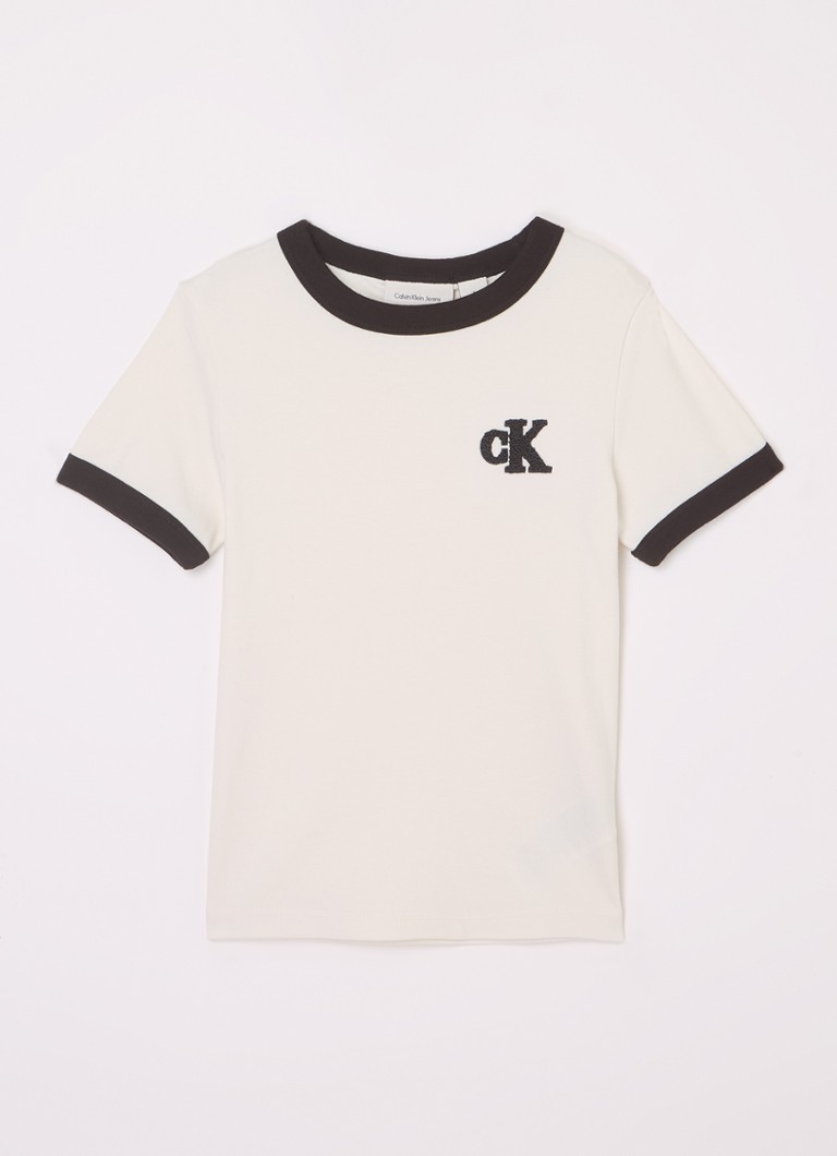 Calvin Klein -t-paita, jossa logobrodeeraus