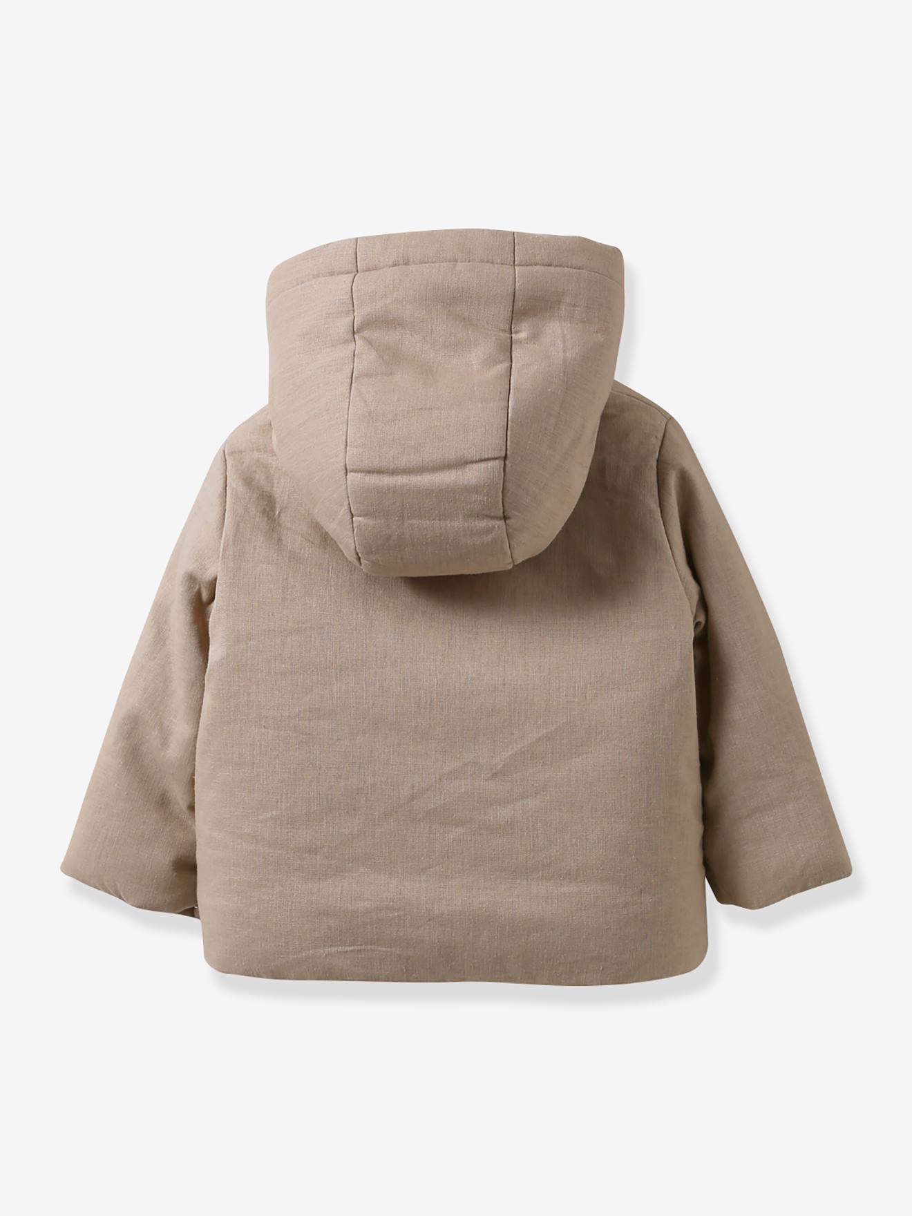 Cyrillus Wattierte Baby Jacke mit Leinen CYRILLUS - beige