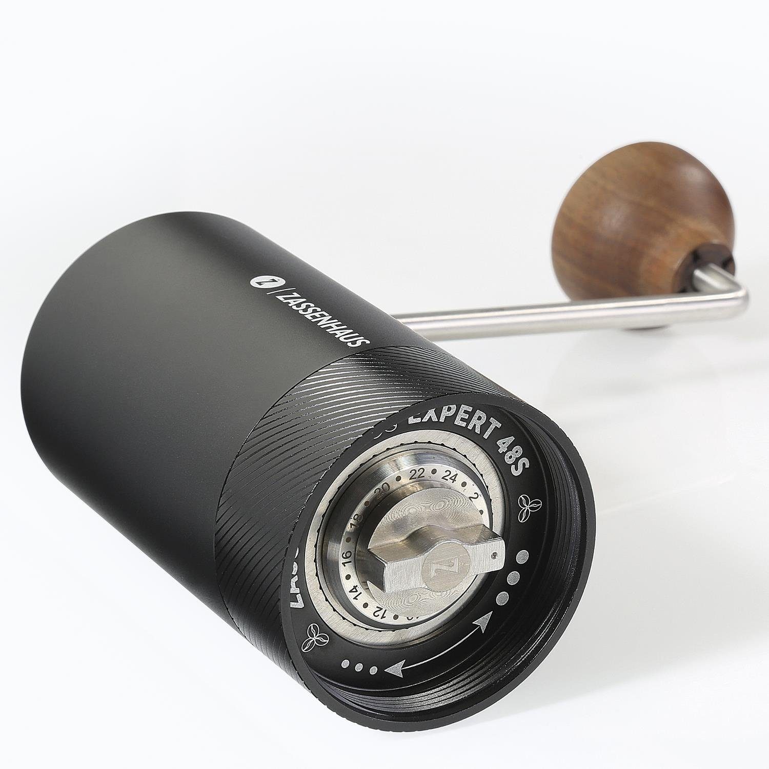 ZASSENHAUS Kaffeemühle Kaffeemühle Espressomühle EXPERT 48S - Handmühle, Kegelmahlwerk, Edelstahlmahlwerk