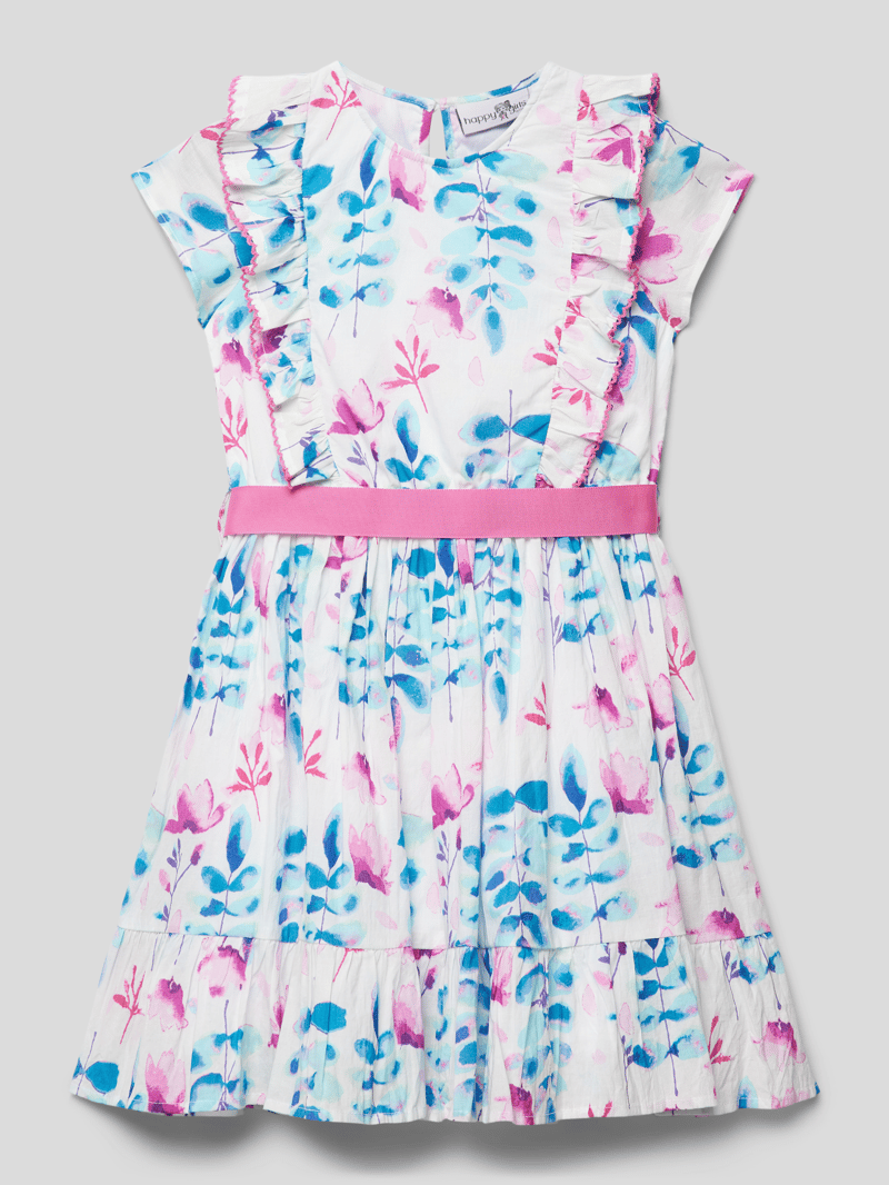 Minikleid mit floralem Muster in pink