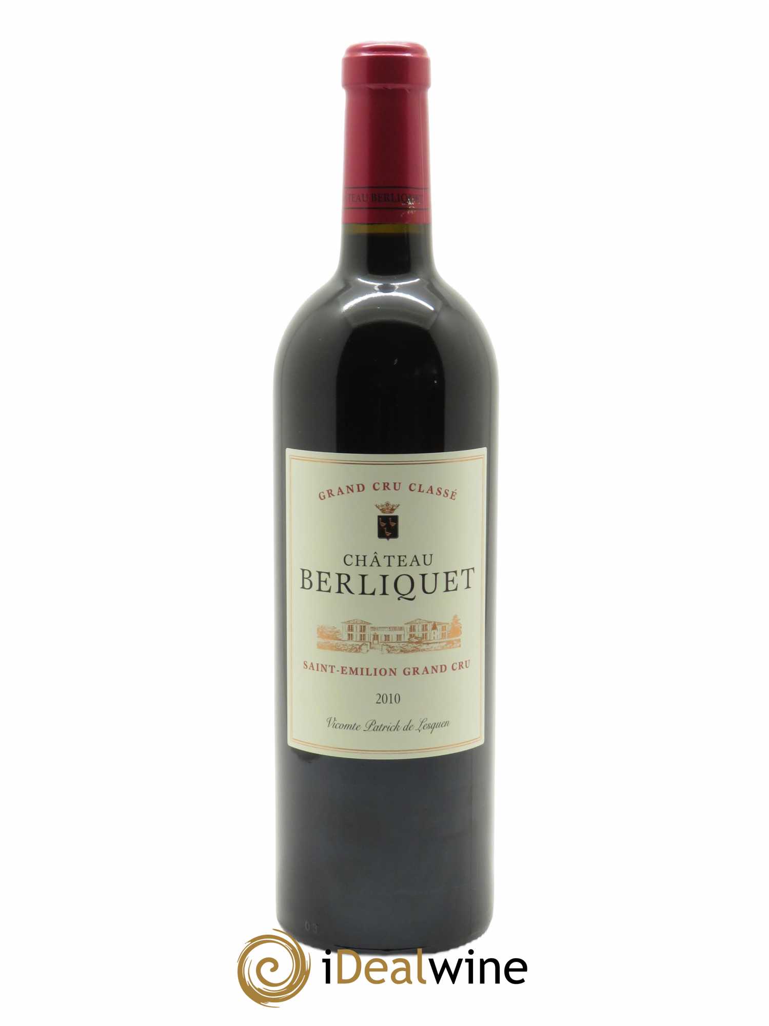 Château Berliquet Grand Cru Classé (CBO à partir de 12 bts) 2010 - Lot de 1 Bouteille