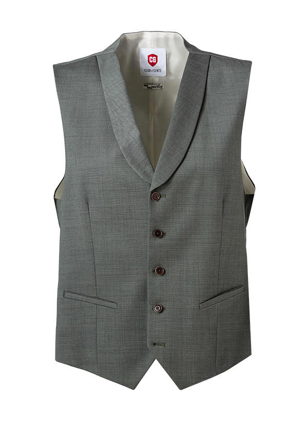 CG, Anzug, Slim Fit, Schurwoll-Stretch, salbei meliert