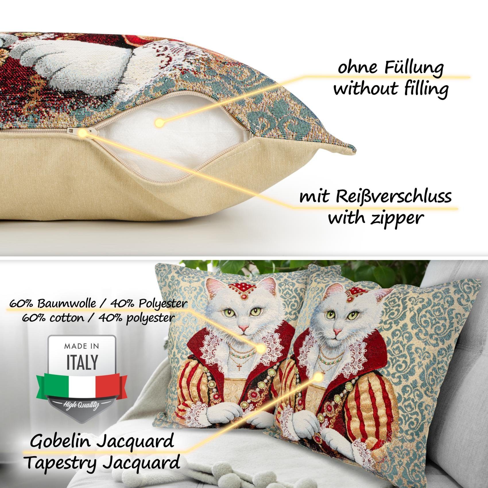 ANRO Dekokissen Kissenbezug Kissenhülle Deko Kissen Gobelin mit oder ohne Füllung, Jacquard Gobelin