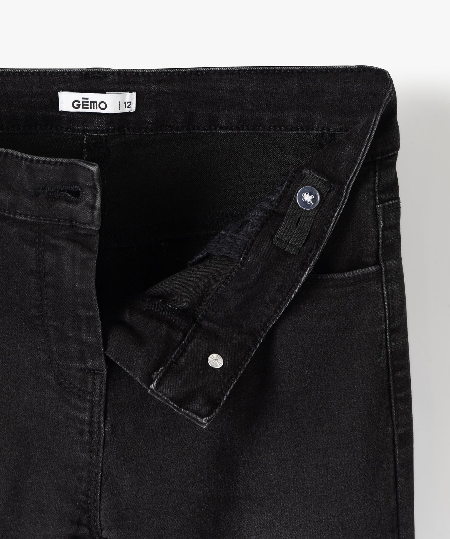 Jean fille coupe Slim ultra stretch noir | GEMO