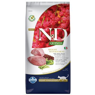 Farmina N&D Adult Quinoa Weight Management Lamm, Quinoa, Brokkoli & Spargel