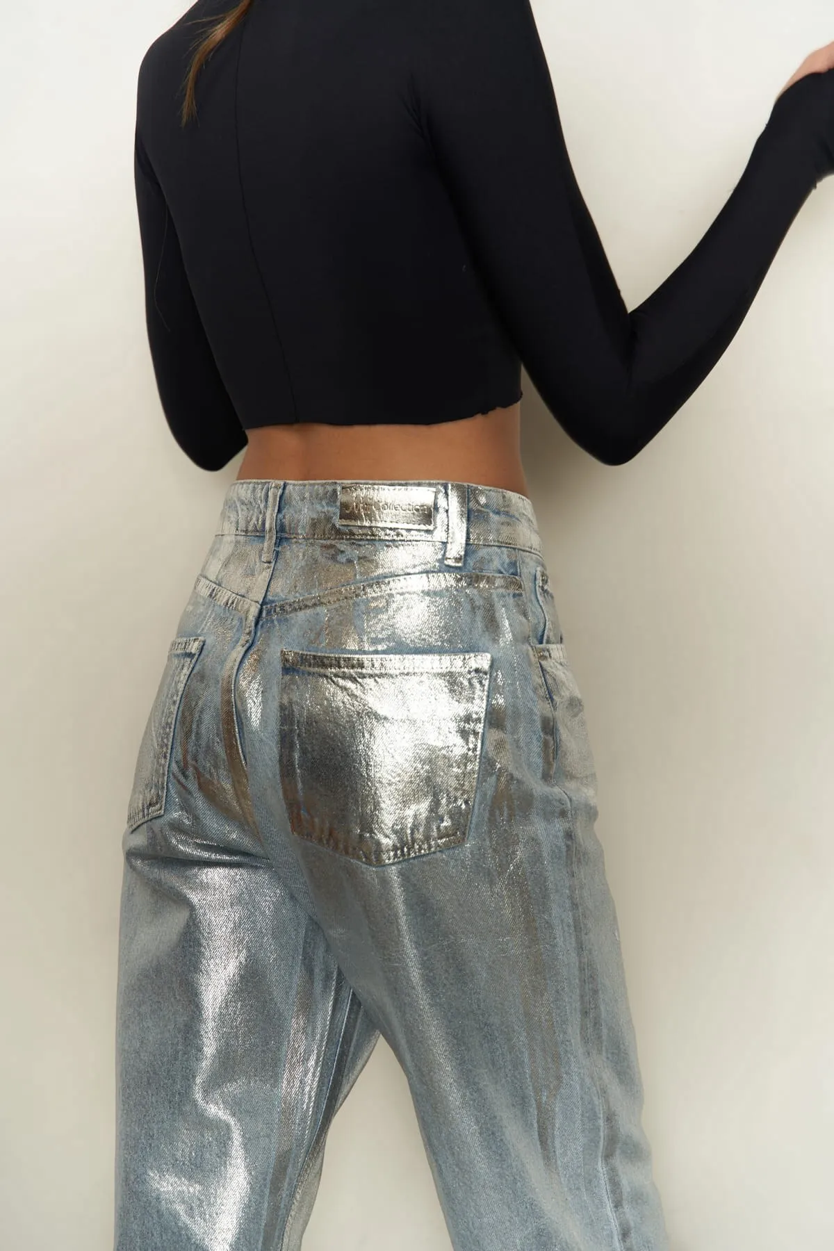 MAİ COLLECTİON  Marla Basic Metallic-Jeanshose