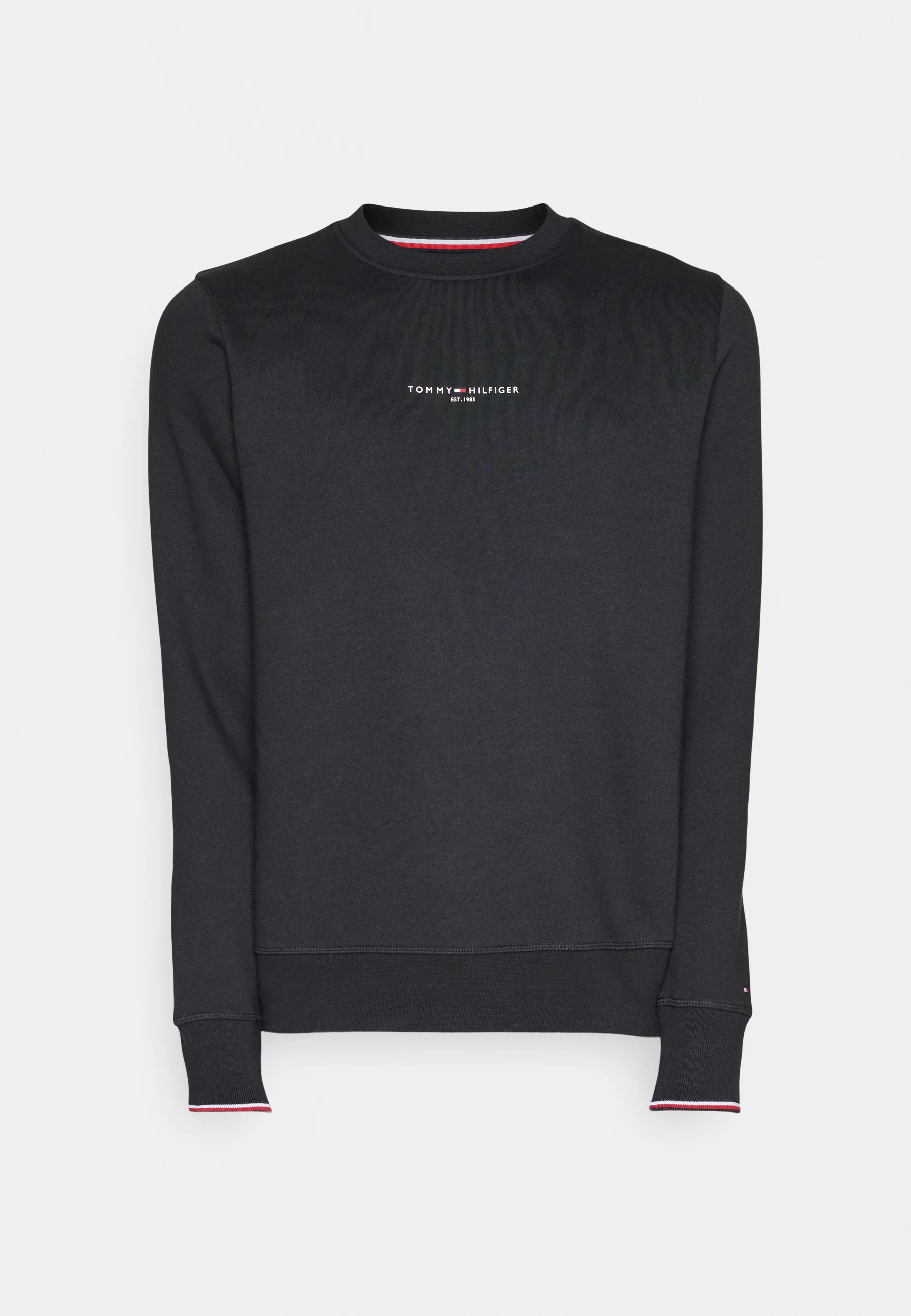 Sudadera con cuello redondo y ribete del logotipo de Tommy Hilfiger