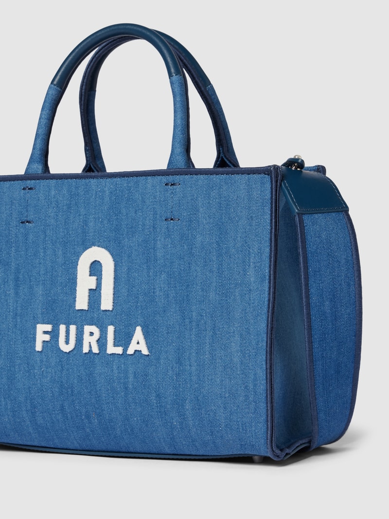Tote Bag mit Label-Detail Modell 'OPPORTUNITY' in jeans