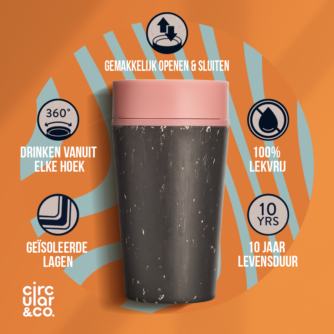 Circular&Co. 340 ml Black To Go Kaffeebecher