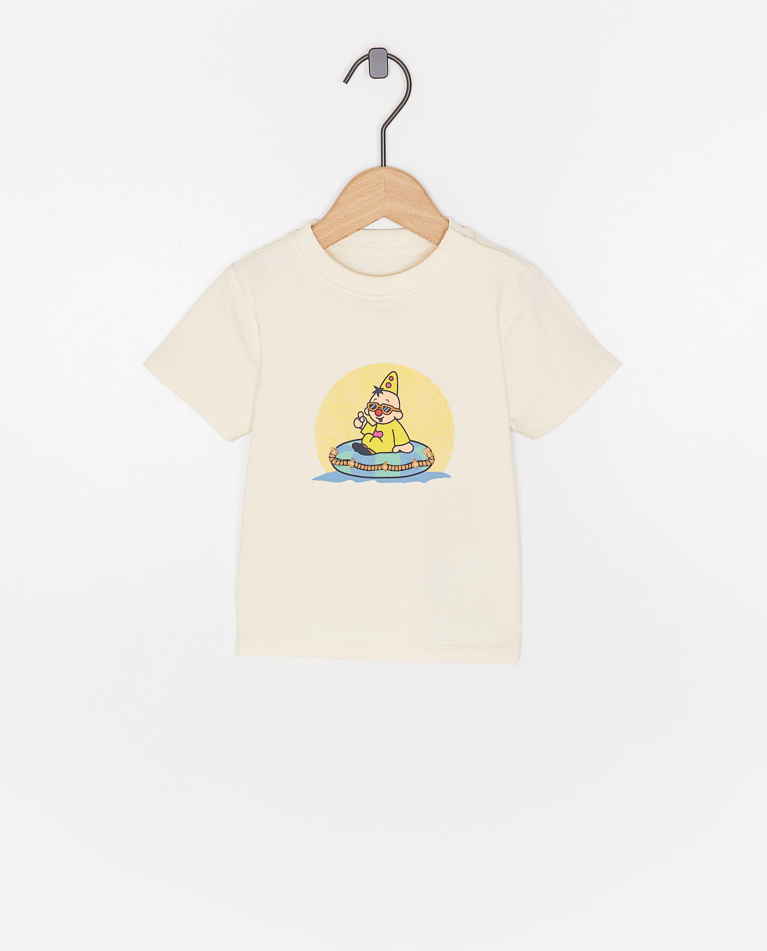 Tricou Bumba cu imprimeu Bumba, unisex, alb